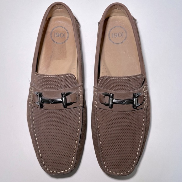 Nordstrom 1901 Perforated Leather Driving Moccasins - Size 10 M - Picture 2 of 9